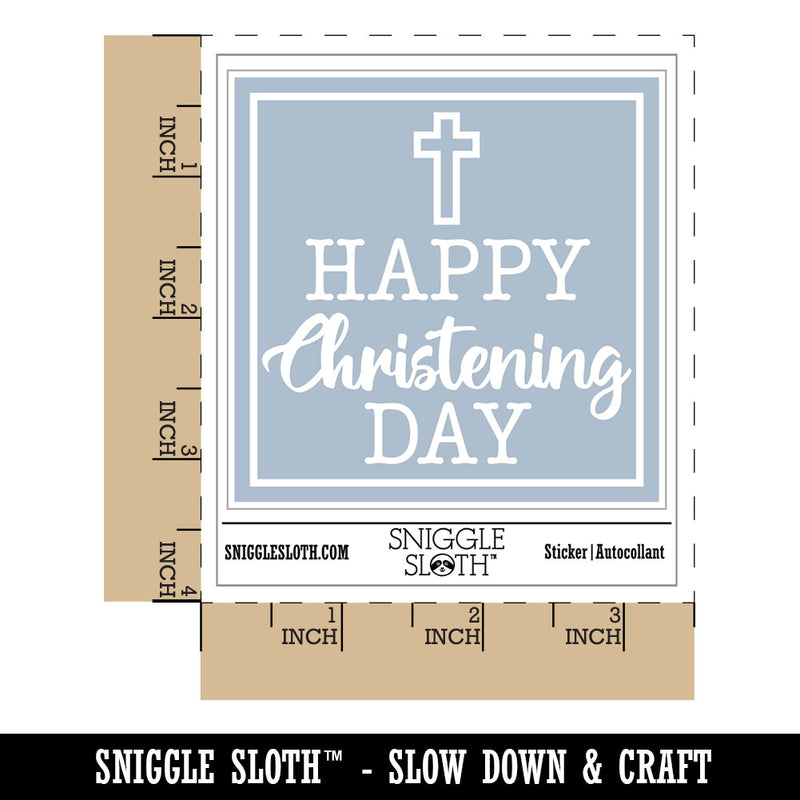 Happy Christening Day Baptism Waterproof Vinyl Phone Tablet Laptop Water Bottle Car Window Bumper Decal Sticker Set - 5 Pack