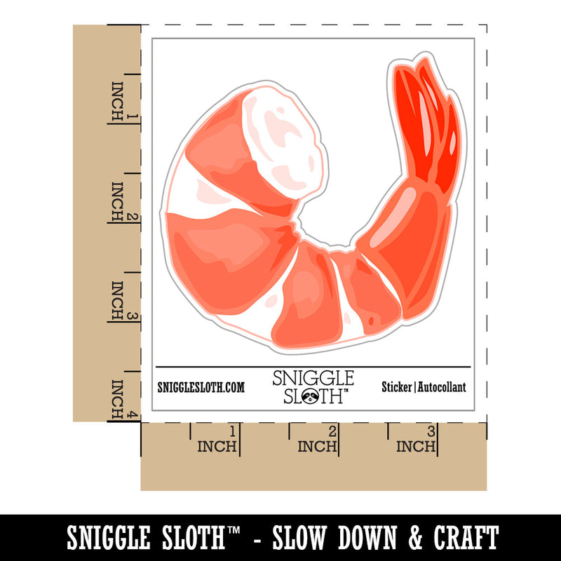 Headless Cooked Cocktail Shrimp Prawn Waterproof Vinyl Phone Tablet Laptop Water Bottle Car Window Bumper Decal Sticker Set - 5 Pack