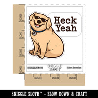 Heck Yeak Labrador Retriever Dog Sunglasses Cool Waterproof Vinyl Phone Tablet Laptop Water Bottle Car Window Bumper Decal Sticker Set - 5 Pack