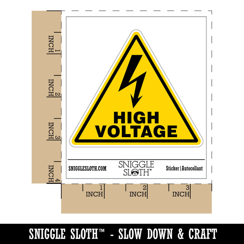 High Voltage Electricity Danger Shock Sign Waterproof Vinyl Phone Tablet Laptop Water Bottle Car Window Bumper Decal Sticker Set - 5 Pack