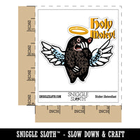 Holy Moley Angel Mole Wings and Halo Waterproof Vinyl Phone Tablet Laptop Water Bottle Car Window Bumper Decal Sticker Set - 5 Pack