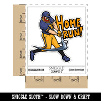 Home Run Baseball Batter Sports Waterproof Vinyl Phone Tablet Laptop Water Bottle Car Window Bumper Decal Sticker Set - 5 Pack