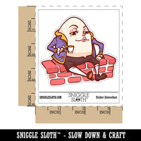 Humpty Dumpty Egg Man Fairy Tale Waterproof Vinyl Phone Tablet Laptop Water Bottle Car Window Bumper Decal Sticker Set - 5 Pack