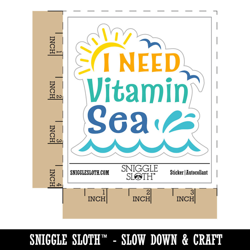 I Need Vitamin Sea Waterproof Vinyl Phone Tablet Laptop Water Bottle Car Window Bumper Decal Sticker Set - 5 Pack