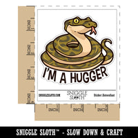 I'm A Hugger Snake Boa Constrictor Python Hug Waterproof Vinyl Phone Tablet Laptop Water Bottle Car Window Bumper Decal Sticker Set - 5 Pack
