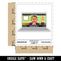 Laptop Video Call Meeting Computer Chat Waterproof Vinyl Phone Tablet Laptop Water Bottle Car Window Bumper Decal Sticker Set - 5 Pack