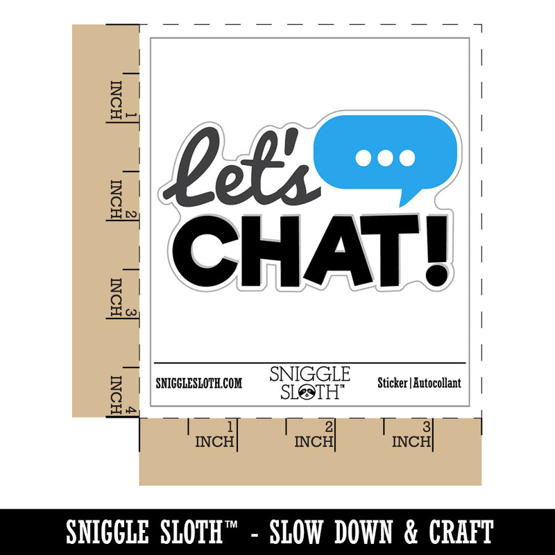 Let's Chat Speech Bubble Dialogue Text Message Waterproof Vinyl Phone Tablet Laptop Water Bottle Car Window Bumper Decal Sticker Set - 5 Pack