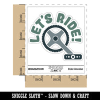 Let's Ride Bike Cycling Waterproof Vinyl Phone Tablet Laptop Water Bottle Car Window Bumper Decal Sticker Set - 5 Pack