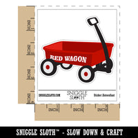 Little Red Wagon Waterproof Vinyl Phone Tablet Laptop Water Bottle Car Window Bumper Decal Sticker Set - 5 Pack