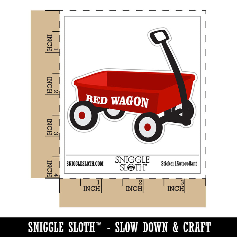 Little Red Wagon Waterproof Vinyl Phone Tablet Laptop Water Bottle Car Window Bumper Decal Sticker Set - 5 Pack