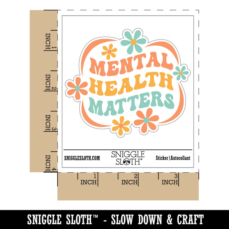 Mental Health Matters Waterproof Vinyl Phone Tablet Laptop Water Bottle Car Window Bumper Decal Sticker Set - 5 Pack