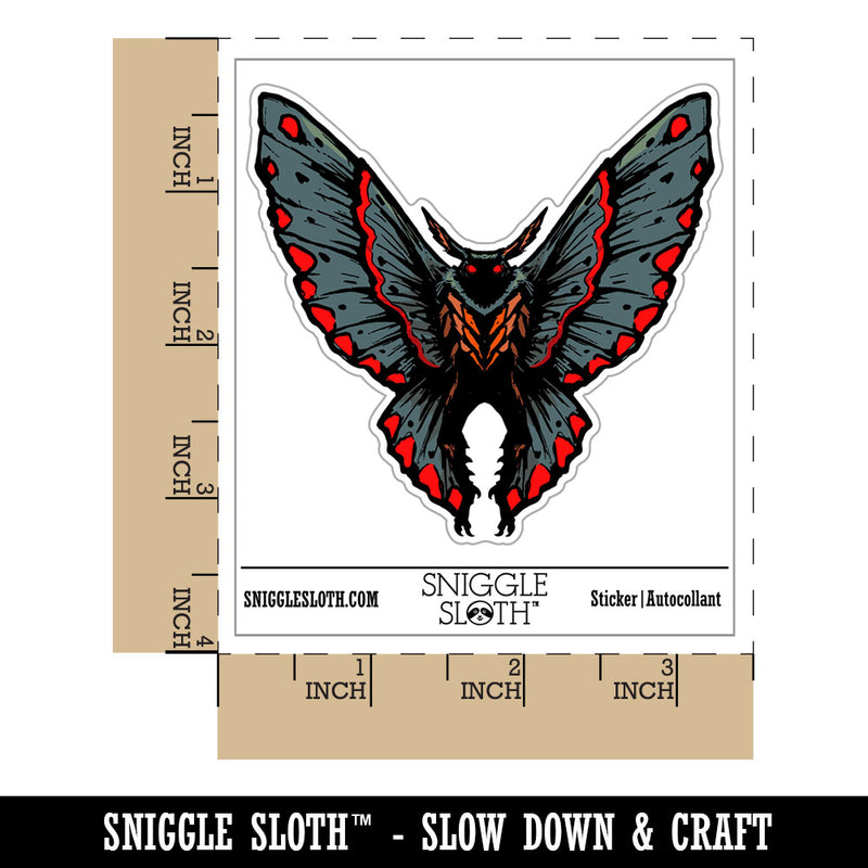Mothman Legendary Cryptid Humanoid Creature Waterproof Vinyl Phone Tablet Laptop Water Bottle Car Window Bumper Decal Sticker Set - 5 Pack