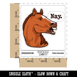Nay Chestnut Sorrel Horse Condescending Funny Waterproof Vinyl Phone Tablet Laptop Water Bottle Car Window Bumper Decal Sticker Set - 5 Pack