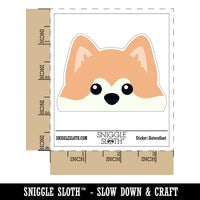 Peeking Akita Inu Dog Waterproof Vinyl Phone Tablet Laptop Water Bottle Car Window Bumper Decal Sticker Set - 5 Pack