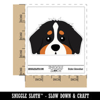 Peeking Bernese Mountain Dog Waterproof Vinyl Phone Tablet Laptop Water Bottle Car Window Bumper Decal Sticker Set - 5 Pack
