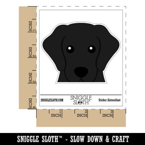 Peeking Black Labrador Retiever Dog Waterproof Vinyl Phone Tablet Laptop Water Bottle Car Window Bumper Decal Sticker Set - 5 Pack