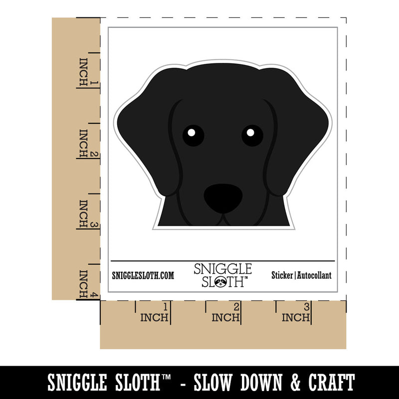 Peeking Black Labrador Retiever Dog Waterproof Vinyl Phone Tablet Laptop Water Bottle Car Window Bumper Decal Sticker Set - 5 Pack