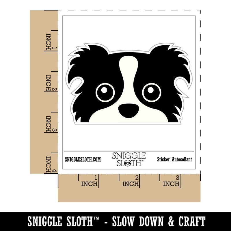 Peeking Border Collie Dog Waterproof Vinyl Phone Tablet Laptop Water Bottle Car Window Bumper Decal Sticker Set - 5 Pack