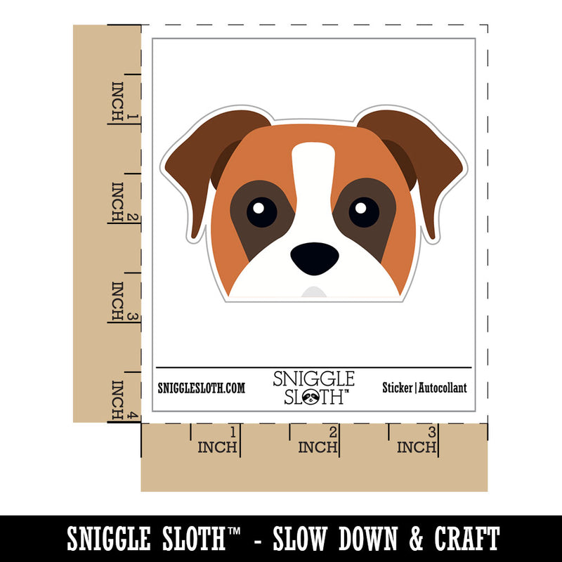 Peeking Boxer Dog Waterproof Vinyl Phone Tablet Laptop Water Bottle Car Window Bumper Decal Sticker Set - 5 Pack