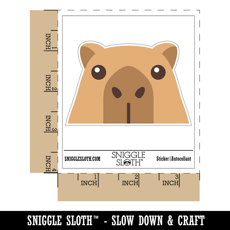 Peeking Capybara Waterproof Vinyl Phone Tablet Laptop Water Bottle Car Window Bumper Decal Sticker Set - 5 Pack