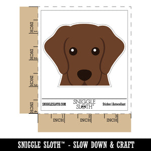 Peeking Chocolate Labrador Retiever Dog Waterproof Vinyl Phone Tablet Laptop Water Bottle Car Window Bumper Decal Sticker Set - 5 Pack