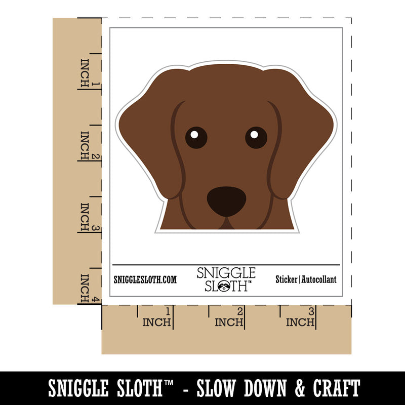 Peeking Chocolate Labrador Retiever Dog Waterproof Vinyl Phone Tablet Laptop Water Bottle Car Window Bumper Decal Sticker Set - 5 Pack