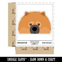 Peeking Chow Chow Dog Waterproof Vinyl Phone Tablet Laptop Water Bottle Car Window Bumper Decal Sticker Set - 5 Pack