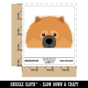 Peeking Chow Chow Dog Waterproof Vinyl Phone Tablet Laptop Water Bottle Car Window Bumper Decal Sticker Set - 5 Pack