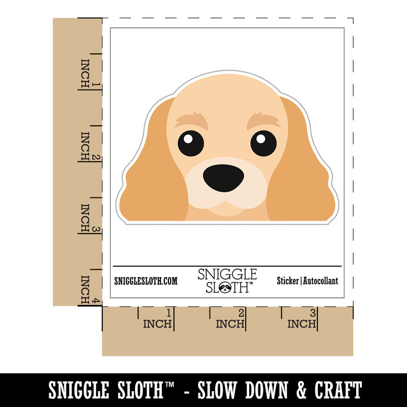Peeking Cocker Spaniel Dog Waterproof Vinyl Phone Tablet Laptop Water Bottle Car Window Bumper Decal Sticker Set - 5 Pack