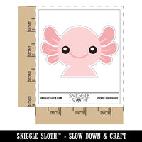 Peeking Cute Axolotl Waterproof Vinyl Phone Tablet Laptop Water Bottle Car Window Bumper Decal Sticker Set - 5 Pack