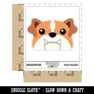 Peeking English Bulldog Dog Waterproof Vinyl Phone Tablet Laptop Water Bottle Car Window Bumper Decal Sticker Set - 5 Pack