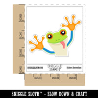 Peeking Friendly Tree Frog Waterproof Vinyl Phone Tablet Laptop Water Bottle Car Window Bumper Decal Sticker Set - 5 Pack