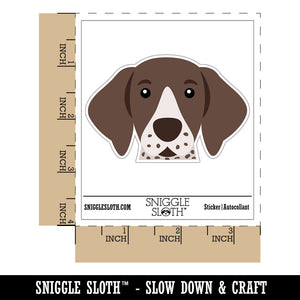 Peeking German Shorthaired Pointer Dog Waterproof Vinyl Phone Tablet Laptop Water Bottle Car Window Bumper Decal Sticker Set - 5 Pack