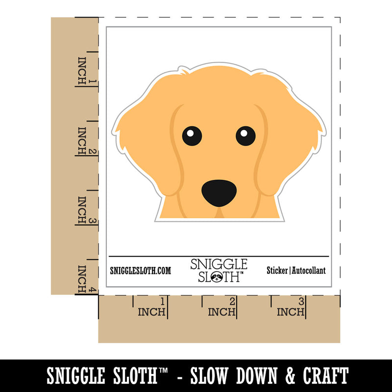 Peeking Golden Retriever Dog Waterproof Vinyl Phone Tablet Laptop Water Bottle Car Window Bumper Decal Sticker Set - 5 Pack