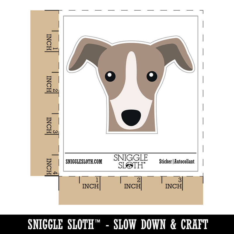 Peeking Greyhound Dog Waterproof Vinyl Phone Tablet Laptop Water Bottle Car Window Bumper Decal Sticker Set - 5 Pack