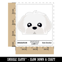 Peeking Maltese Dog Waterproof Vinyl Phone Tablet Laptop Water Bottle Car Window Bumper Decal Sticker Set - 5 Pack
