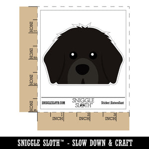 Peeking Newfoundland Newfie Dog Waterproof Vinyl Phone Tablet Laptop Water Bottle Car Window Bumper Decal Sticker Set - 5 Pack
