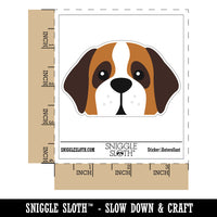 Peeking Saint Bernard Dog Waterproof Vinyl Phone Tablet Laptop Water Bottle Car Window Bumper Decal Sticker Set - 5 Pack