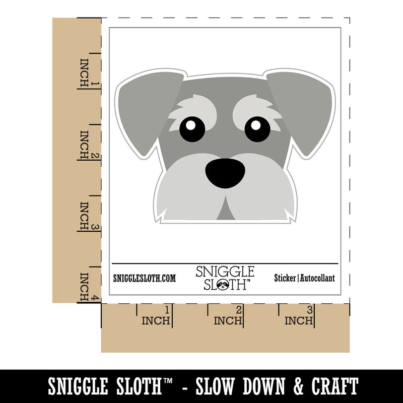 Peeking Schnauzer Dog Waterproof Vinyl Phone Tablet Laptop Water Bottle Car Window Bumper Decal Sticker Set - 5 Pack