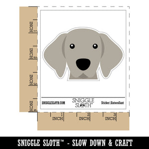 Peeking Weimaraner Dog Waterproof Vinyl Phone Tablet Laptop Water Bottle Car Window Bumper Decal Sticker Set - 5 Pack