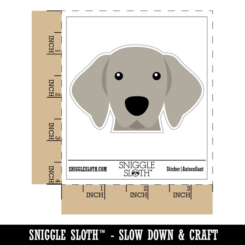 Peeking Weimaraner Dog Waterproof Vinyl Phone Tablet Laptop Water Bottle Car Window Bumper Decal Sticker Set - 5 Pack