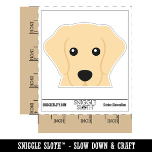 Peeking Yellow Labrador Retiever Dog Waterproof Vinyl Phone Tablet Laptop Water Bottle Car Window Bumper Decal Sticker Set - 5 Pack