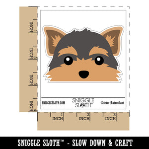 Peeking Yorkshire Terrier Yorkie Dog Waterproof Vinyl Phone Tablet Laptop Water Bottle Car Window Bumper Decal Sticker Set - 5 Pack