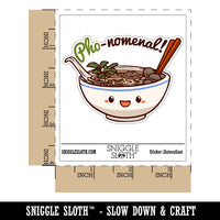 Phenomenal Bowl of Pho Vietnamese Noodles Waterproof Vinyl Phone Tablet Laptop Water Bottle Car Window Bumper Decal Sticker Set - 5 Pack