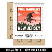 Pine Barrens New Jersey Devil Cryptid Monster Destination Waterproof Vinyl Phone Tablet Laptop Water Bottle Car Window Bumper Decal Sticker Set - 5 Pack