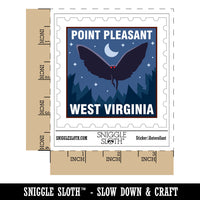 Point Pleasant West Virginia Mothman Cryptid Destination Waterproof Vinyl Phone Tablet Laptop Water Bottle Car Window Bumper Decal Sticker Set - 5 Pack