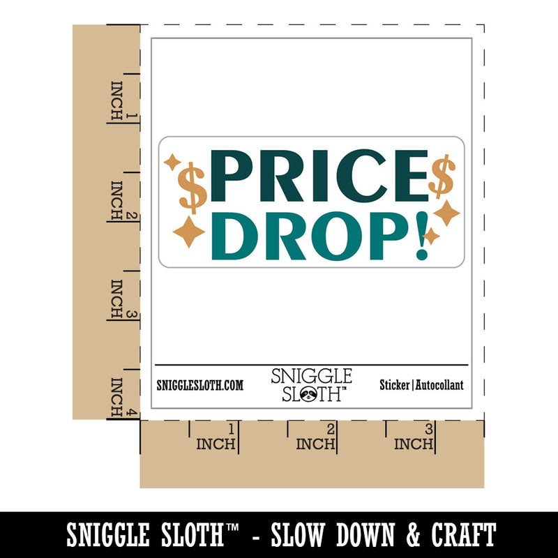 Price Drop Market Store Sign Waterproof Vinyl Phone Tablet Laptop Water Bottle Car Window Bumper Decal Sticker Set - 5 Pack