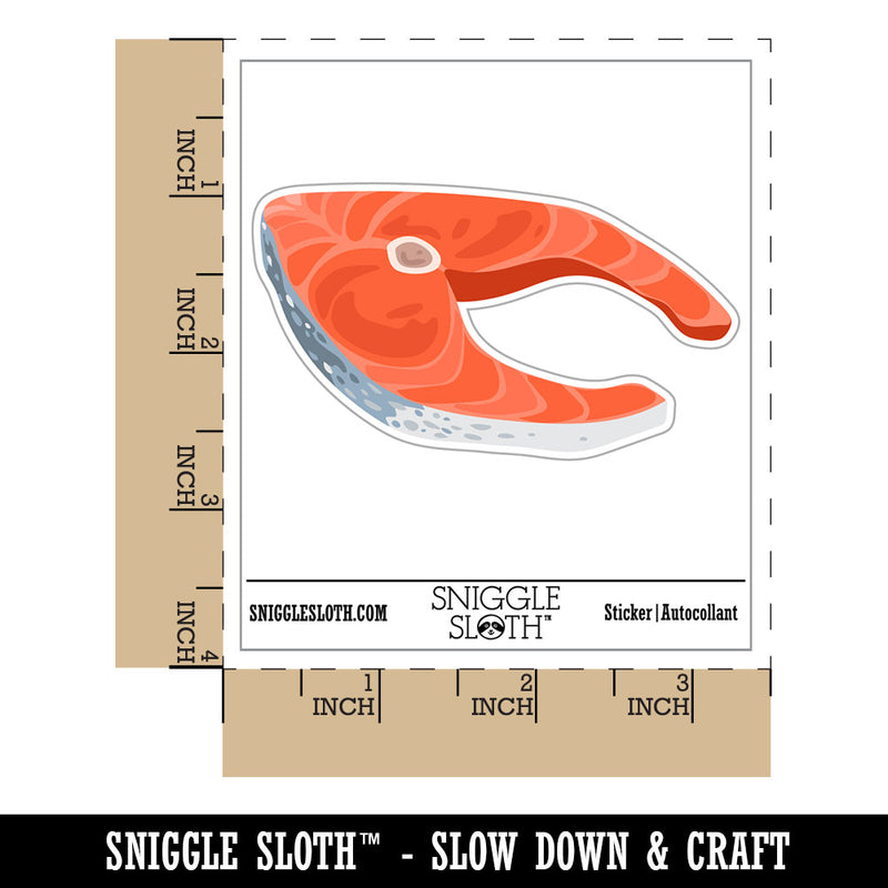 Raw Fish Salmon Steak Food Waterproof Vinyl Phone Tablet Laptop Water Bottle Car Window Bumper Decal Sticker Set - 5 Pack
