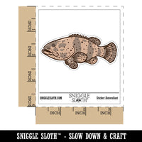Realisitc Grouper Spotted Fish Waterproof Vinyl Phone Tablet Laptop Water Bottle Car Window Bumper Decal Sticker Set - 5 Pack
