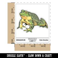 Realistic American Bullfrog Amphibian Frog Waterproof Vinyl Phone Tablet Laptop Water Bottle Car Window Bumper Decal Sticker Set - 5 Pack